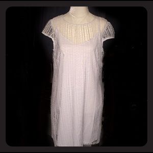 White BeBe white party or grad dress, gorgeous